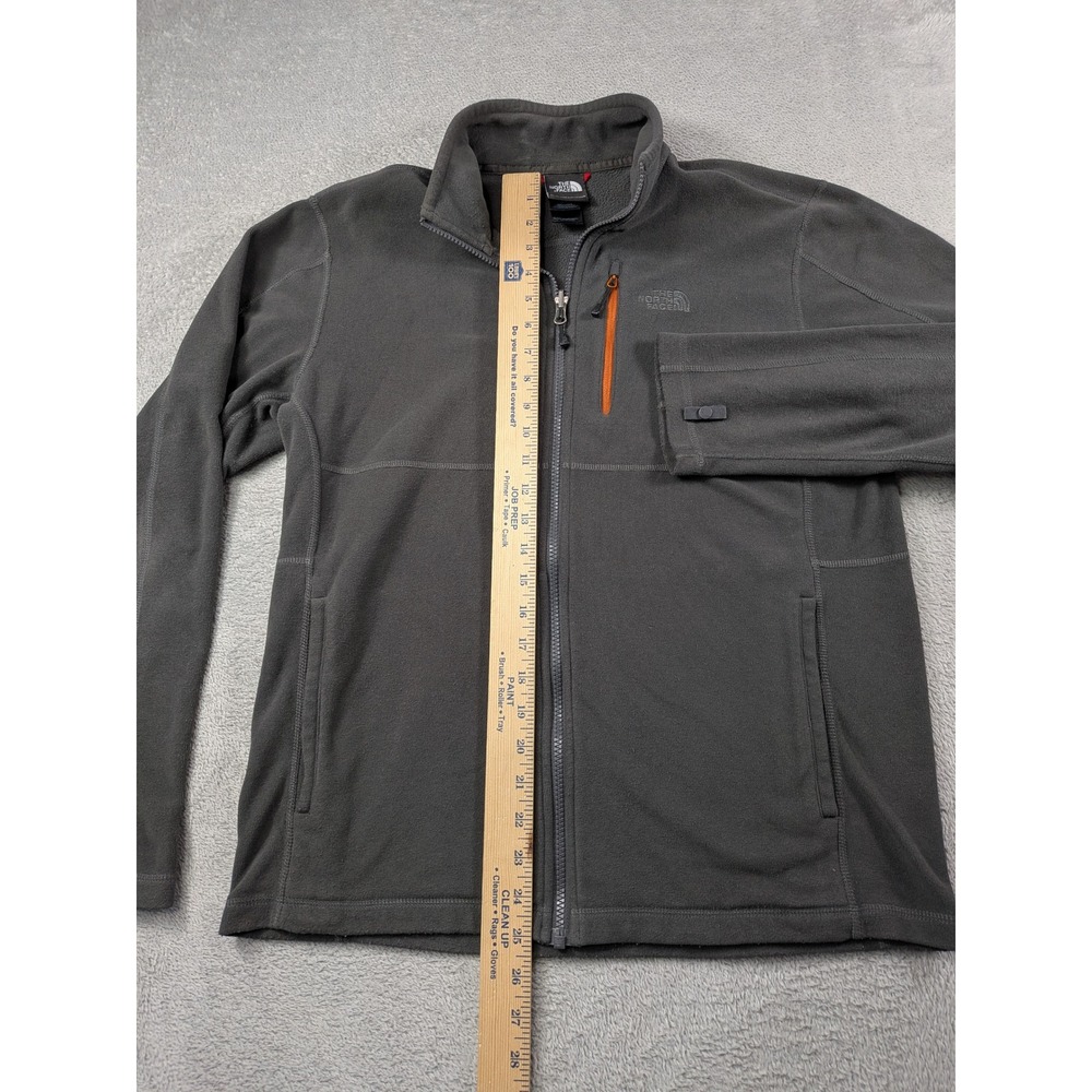 The North Face Mens Polartec Classic Full Zip Fleece Jacket Gray Orange Size M - Picture 6 of 11
